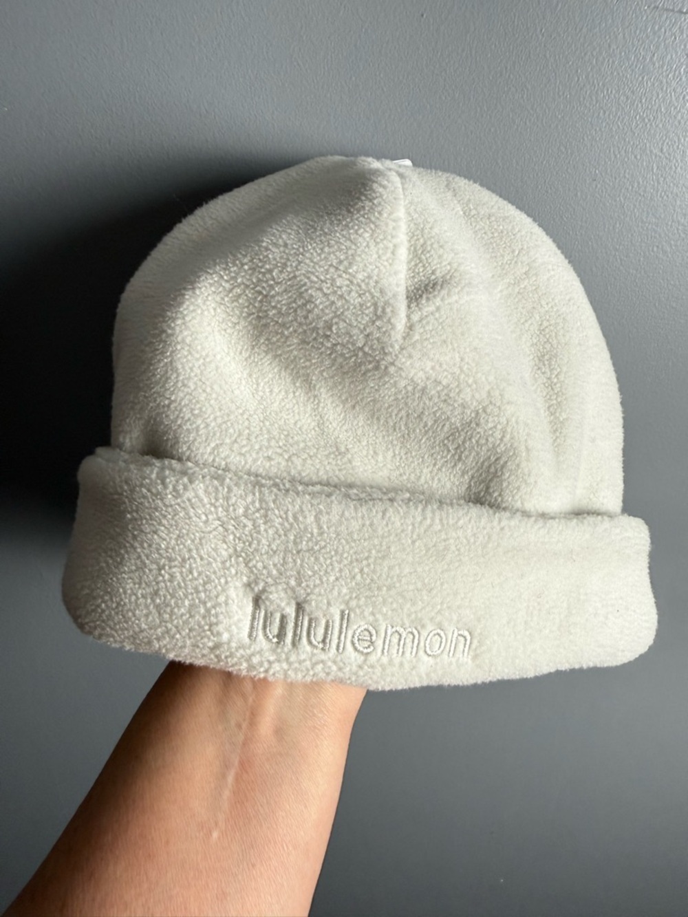 Lululemon NWT Warm Revelation Fleece Beanie IN Bone Unisex Sz XL